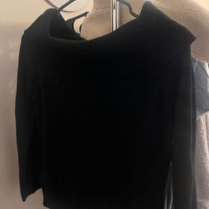 Anthropologie Black Off-the-Shoulder Sweater